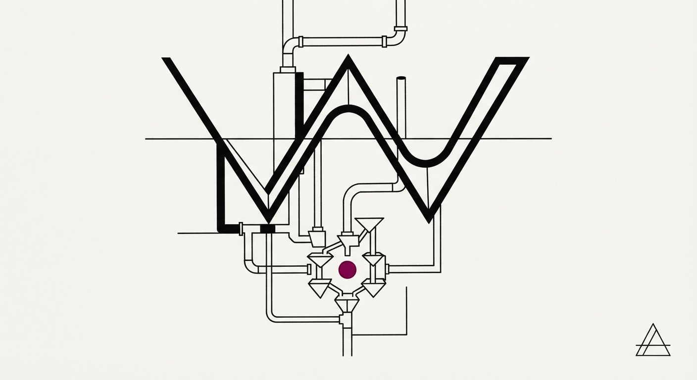Abstract editorial illustration representing How to Budget for a Plumbing Company: Annual Plan, Cash Flow and Seasons.