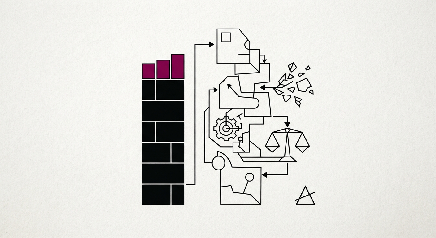 Abstract editorial illustration representing Technician Productivity Formula: Billable Hours, Efficiency and Callbacks for Home Service Owners.